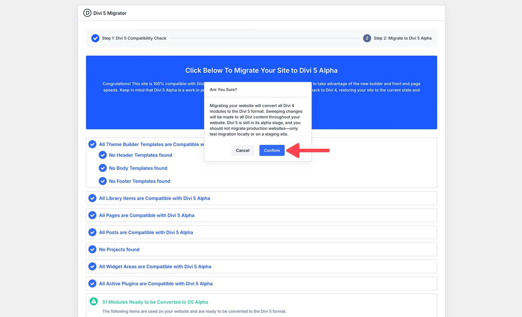 Divi 5 Migrator Divi 5 Migration Process