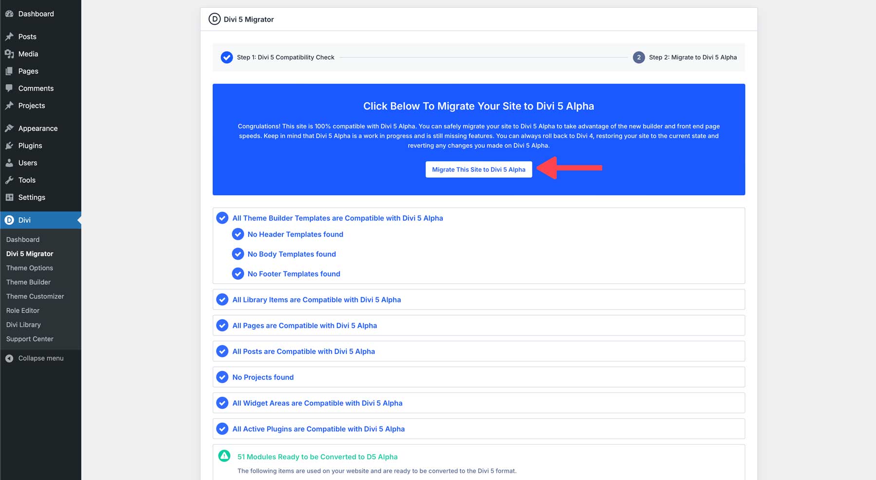 Divi 5 Migrator Transition to Divi 5