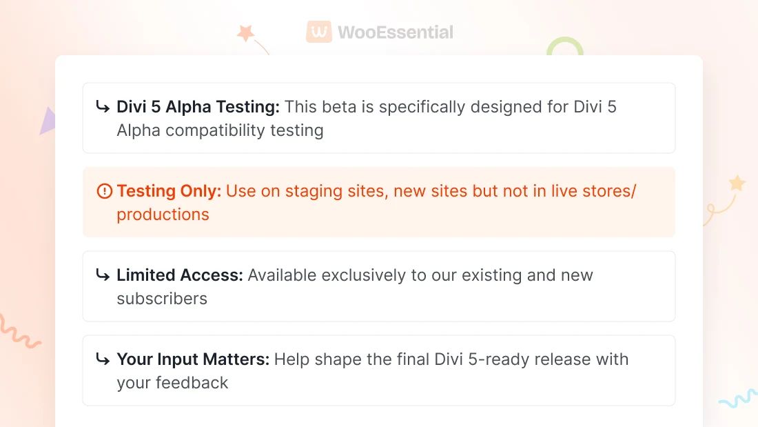 Important Woo Essential Beta Testing Guidelines