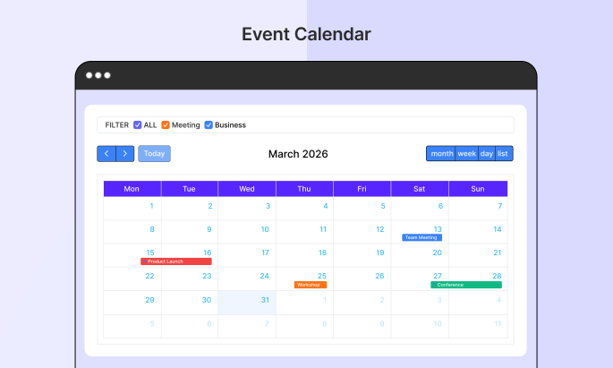 Divi Event Calendar